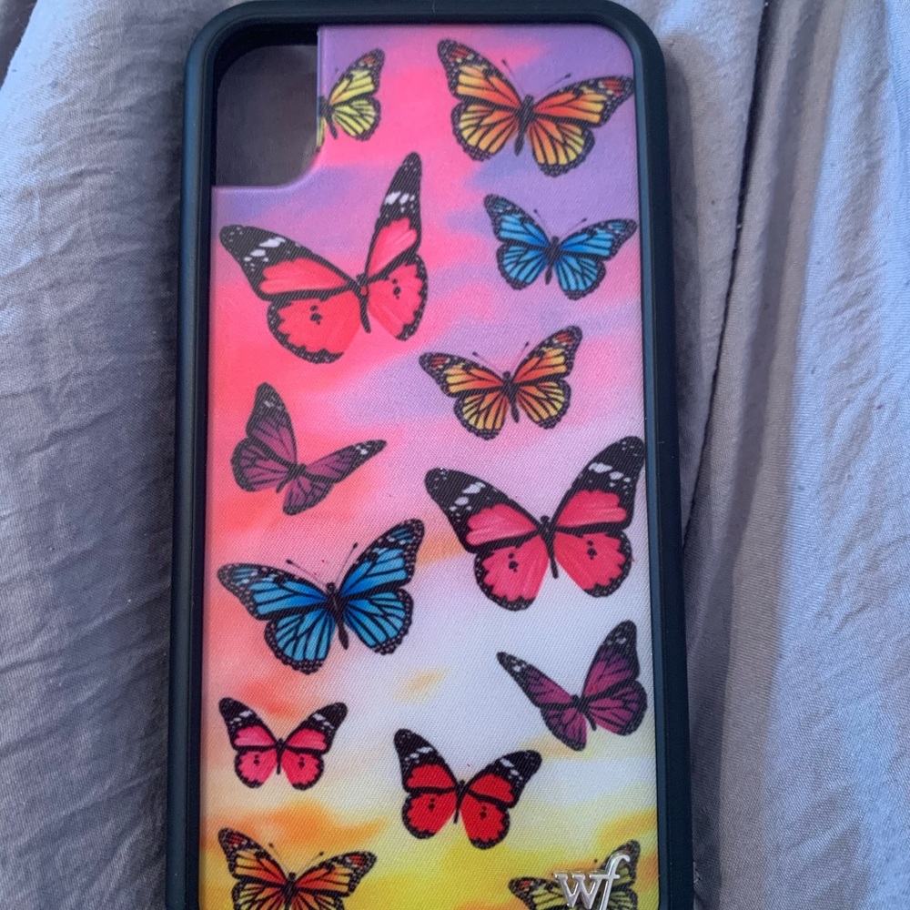 Wildflower butterfly phone case
